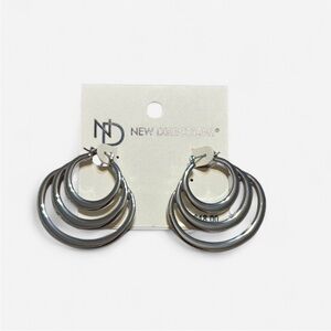 New Directions Silver tone Hoop Earrings